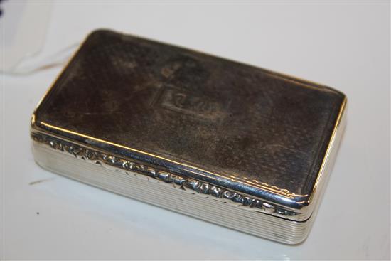 William IV silver snuff box, 1834